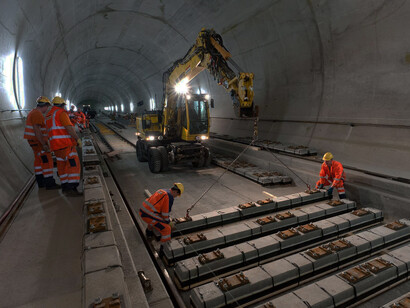 I lavori per l'ampliamento del tunnel