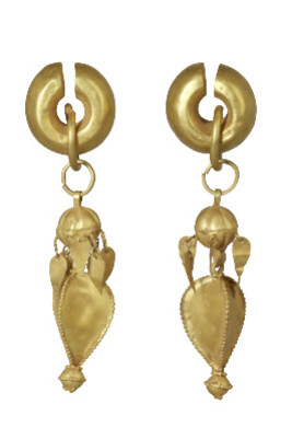 Drop Earrings, Period of Three Kingdoms, Silla, 5th -6th century KoreaGoldH 10 cm