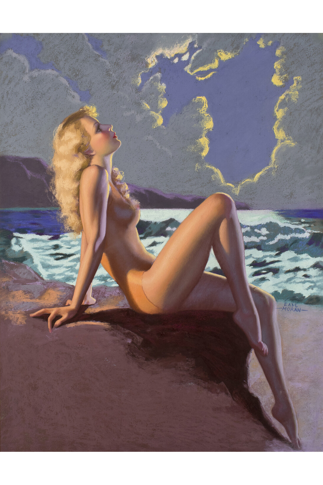 Moran Earl, Eve-N-Tide, 46 x 36, Pastel on Board, c. 1939