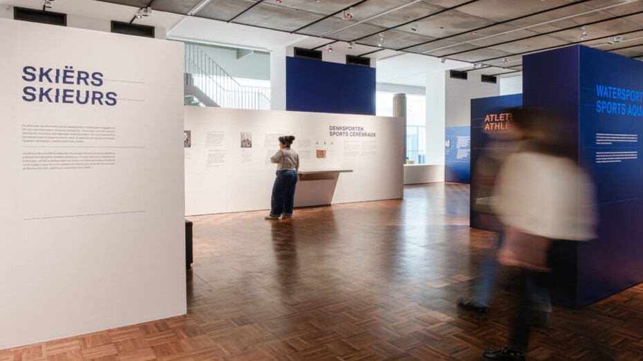 Sport and sportspeople in KL Auschwitz, exhibition view. Courtesy of Kazerne Dossin