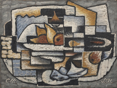 Serge Charchoune, Cubisme ornemental, 1922, oil on canvas, 15.75x21.3 inches. Courtesy of Rosenberg & Co.