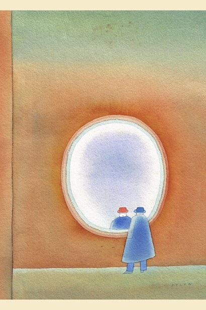 Jean-Michel Folon, Unusual (original work for the cover of The New Yorker magazine), 1976, Fondation Folon ©Fondation Folon, ADAGP/PARIS, 2024-2025