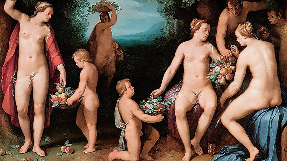 Cornelis van Haarlem  (1562–1638), The Hesperides Filling the Cornucopia
