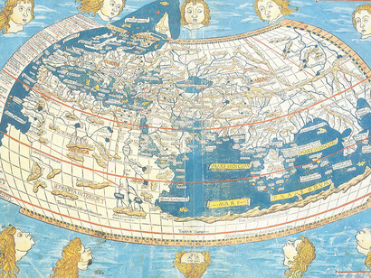 Mapa mundial de Ulm Ptolomeo de 1482, 10 años antes del viaje de Cristóbal Colón hacia América