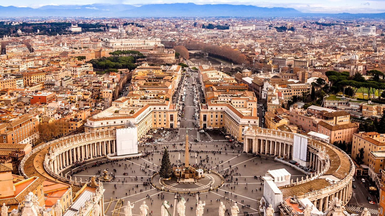 Vista aérea de la Ciudad del Vaticano