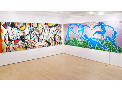 Installation view (left-right): JM Rizzi, Chinese New Year; El Celso, Sardana