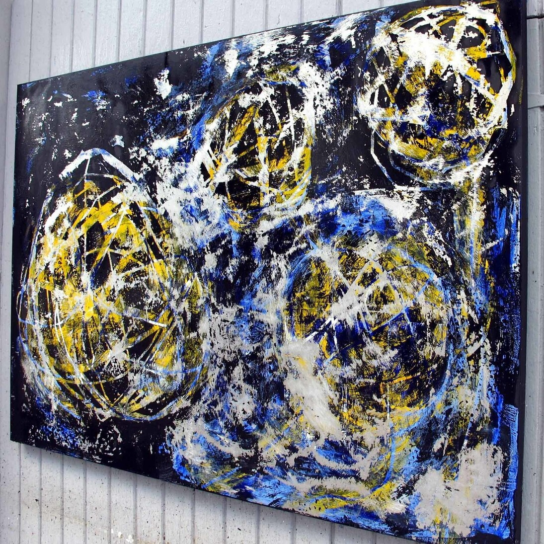 Jorge Enrique, Metallica Project, Rain in my hands (side), 107x152x4 cm  