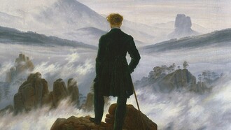"El caminante sobre el mar de nubes", óleo sobre lienzo, Caspar David Friedrich, 1818
