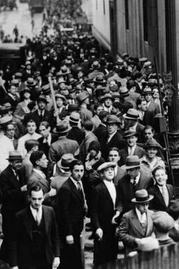 Concentración en la bolsa de valores durante la Gran Depresión, década de 1930