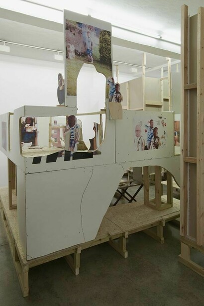 Erik van Lieshout, House of Guilt, colour copies on wood, glass and mixed media, 271 x 252 x 356 cm - 106 3/4 x 99 1/4 x 140 1/8 inches, 2013-14, © the artist, courtesy Maureen Paley, London