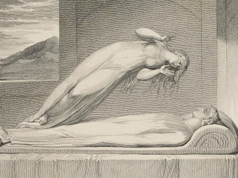 The Soul hovering over the Body reluctantly parting with Life Credit:Trustees of the British Museum
