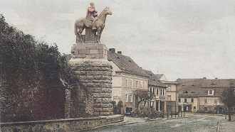 "Der betende Lützower", Zobten am Berge-1930- Skulptur:Theodor von Gosen 
