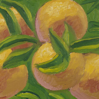 Salvo, Arance, 1981, olio su tela, cm 19x24,5, Courtesy Norma Mangione Gallery e Archivio Salvo, Torino, Foto Sebastiano Pellion di Persano