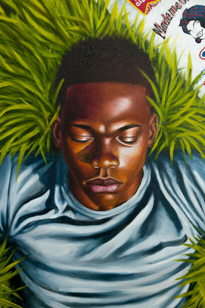 Alain Jean Baptiste, Untitled (grass series), 2025. Courtesy of Paradigm Gallery + Studio