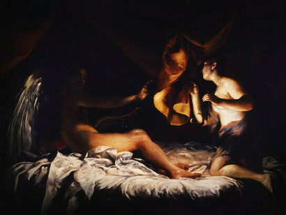 'Amore e Psiche' (1709) di Giuseppe Maria Crespi, alle Gallerie degli Uffizi, Firenze (Italia)