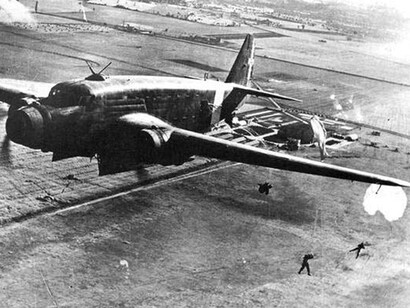 ancio di addestramento della "Folgore" nelle campagne di Tarquinia