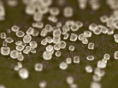 Cristais de sal refinado