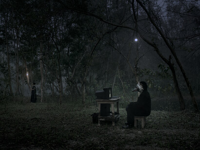 Soumya Sankar Bose, A discreet exit through darkness, 2022. Courtesy of Soas Gallery