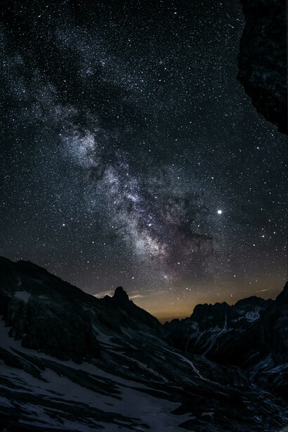 Mountain and stars