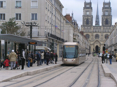 Lille France, tram line, cathedral