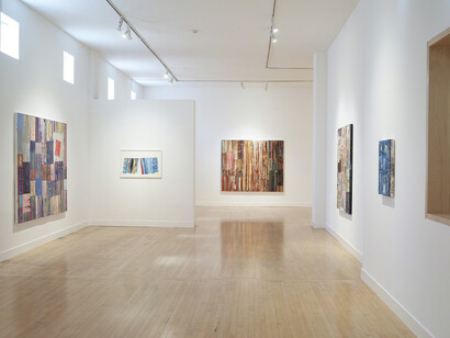 Mike Henderson, Exhibition view. Courtesy of Haines Gallery