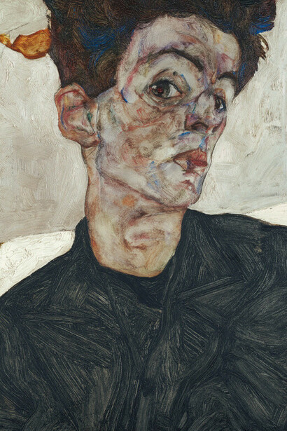 Autoritratto con lanterna cinese, Egon Schiele, 1912, Vienna, Leopold Museum