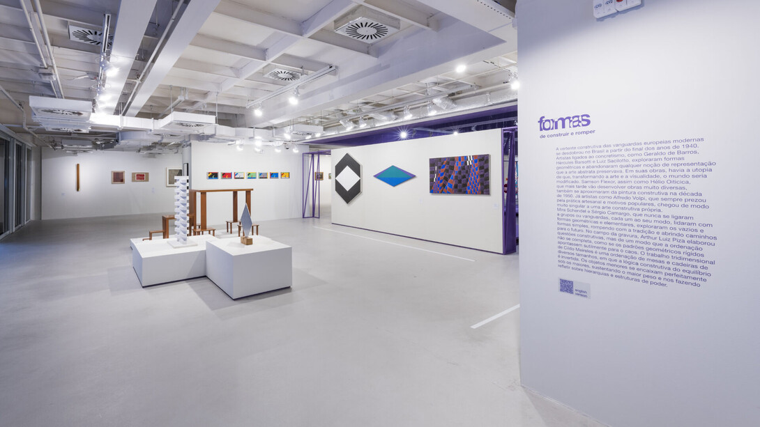 Vários artistas, Encontros entre o moderno e o contemporâneo, vista da exposição. Cortesia do Museu de Arte Moderna de São Paulo