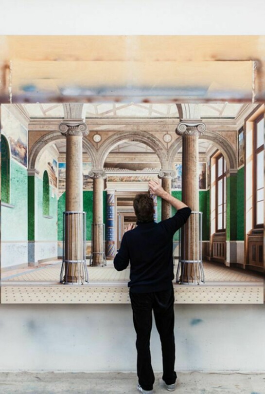 The Roman Room, 2012-2014, Acrylic on canvas (work in progress), 180 x 250 cm, © Courtesy of the artist and Alan Cristea Gallery