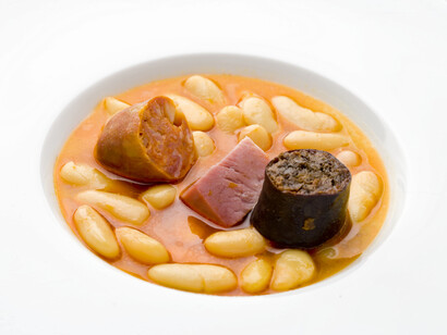 Fabada de Prendes del Restaurante Casa Gerardo, de Prendes (Asturias). Cocina asturiana de vanguardia y tradicional