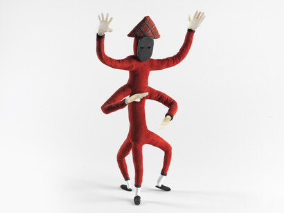 Merav Kamel & Halil Balabin, Moshen, 2022, fabric and resin, 29x10x13 inches. Courtesy of the artists and Emerson Dorsch Gallery