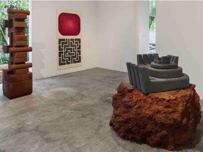 Pedro Reyes, vista de exhibición. Cortesía de Galería Labor