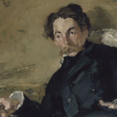 Edouard Manet (1832-1883)
Stéphane Mallarmé
1876
Olio su tela
Cm 27,5 x 36
Parigi, museo d'Orsay
acquisizione in concorso con l'Associazione Amis du Louvre e D. David Weill, 1928
© RMN-Grand Palais (Musée d'Orsay) / Hervé Lewandowski 
