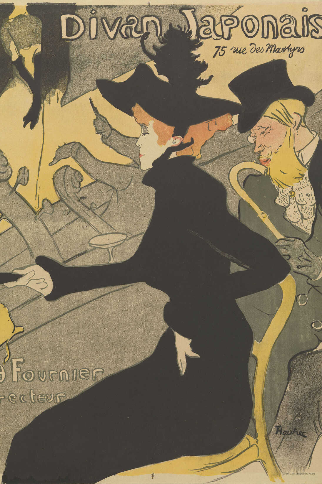 Henri de Toulouse-Lautrec (French, 1864–1901). Divan Japonais. 1893. Lithograph, sheet: 31 15/16 x 24 1/2 in. (81.2 x 62.2 cm) The Museum of Modern Art, New York. Abby Aldrich Rockefeller Fund, 1949 