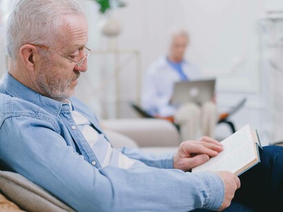 Elderly man represents the growing elderly population