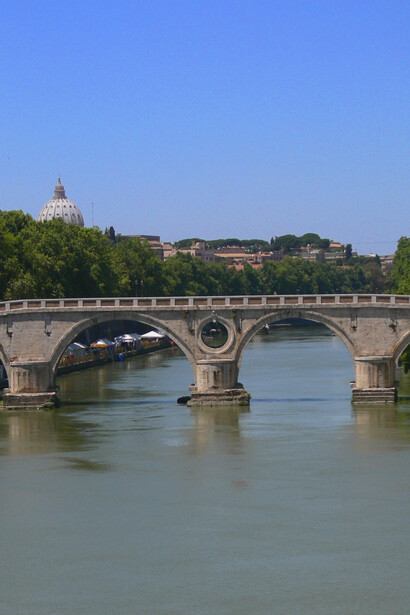 Vita del Lungotevere, Ponte Sisto, Roma, Italia