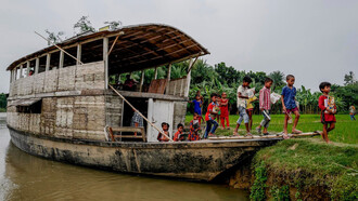 A floating school in Bangladesh, designed by Mohammed Rezwan