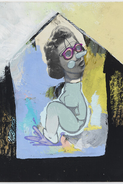 Adam Janes, Sans titre / Untitled, 2015, Technique mixte sur bois / Mixed media on wood, 38,5 x 28,5 cm /15 1/8 x 11 1/4 in. Pièce unique / Unique piece. Courtesy Galerie GP & N Vallois, Paris. Photo: André Morin