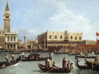 «El Bucintoro regresa al Molo el día de la Ascensión» (1730), Canaletto