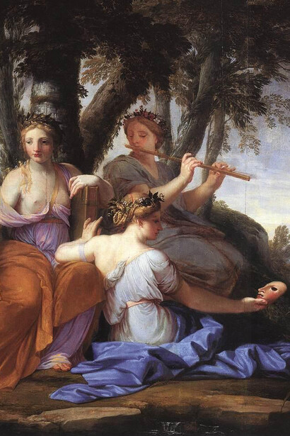 Eustache Le Sueur, "Le Muse, Clio, Euterpe e Thalia" 
