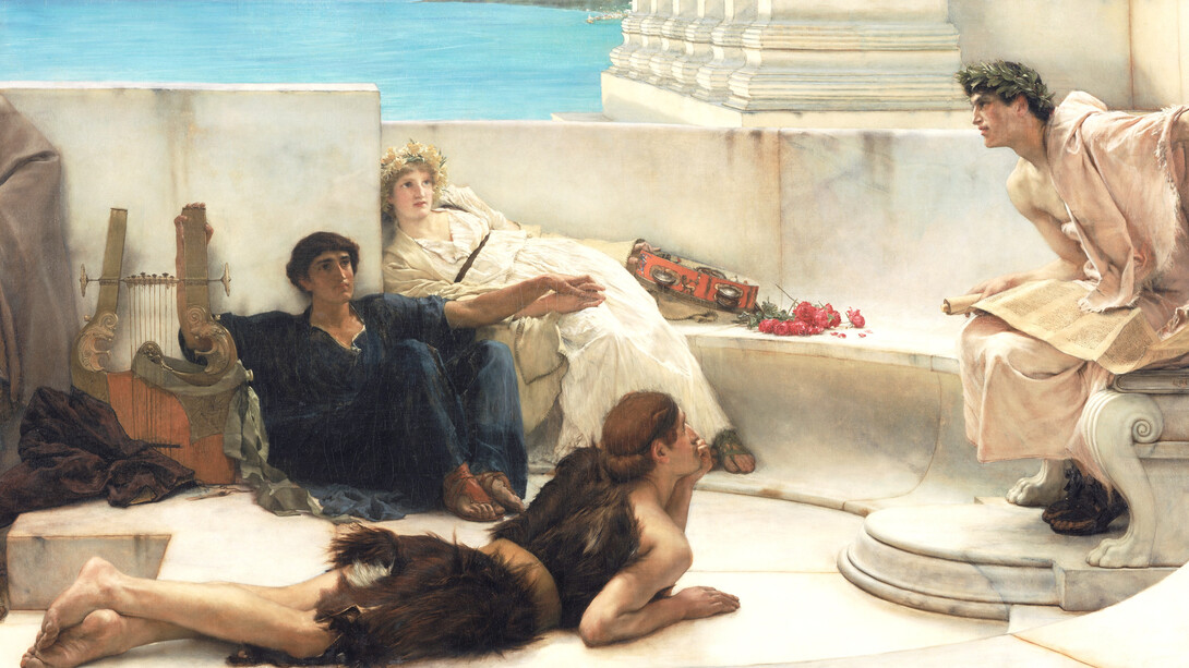 «Una leitura de Homero» (1885), Alma Tadema