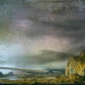 Kim Keever, Less Than Strangers, 2000, C-print with 2” border 1/3, 50” x 67”, Courtesy Charles Banks Gallery
