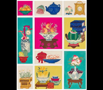 Hyo Jung Lee, Fruit and Vegetables (Sogwado), 35x27 inches. Courtesy of Kate Oh Gallery