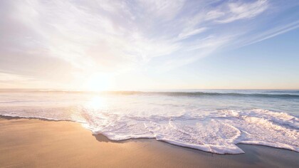 Picturesque view of the motion of the sea