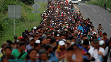 Caravana de migrantes desde Honduras hacia Estados Unidos