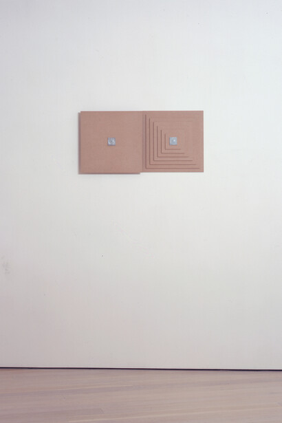 Lesley Foxcroft, Inside Out (2010), MDF panel (6mm), 7 pieces, Work in 2 parts each part; 80 x 40 x 4.2 cm, Courtesy of the artist and Annely Juda Gallery