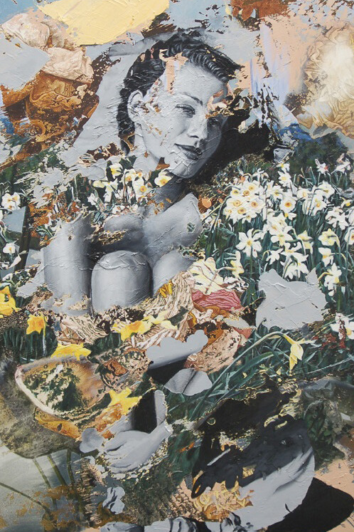 Keith Tyson, Portrait of an Old Woman, 2014, Huile sur aluminium / Oil on aluminium, 78 x 67 x 5 cm / 30 3/4 x 26 3/8 x 2 in. Pièce unique / Unique piece, Courtesy Galerie GP & N Vallois, Paris