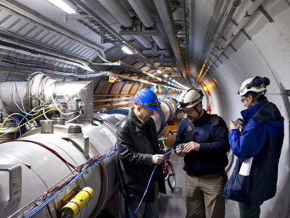 Tecnici dell'Atlas al lavoro 