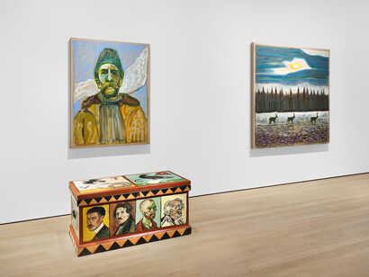 Billy Childish, like a god i love all things, exhibition view. Courtesy of Lehmann Maupin