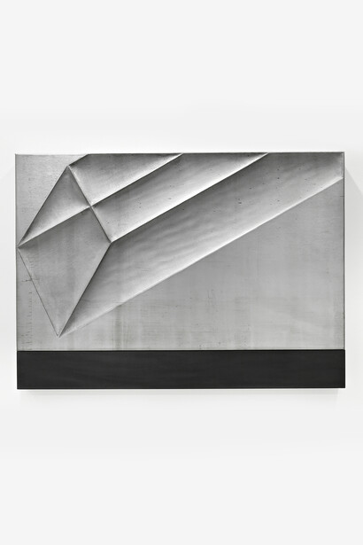NUNZIO, Senza Titolo, 2015, piombo e legno, 43x60x4 cm