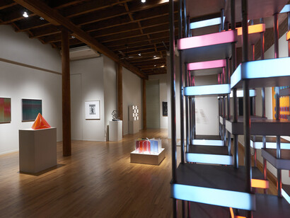 Installation view of Kinetic Masters & Their Legacy at Cecilia de Torres, Ltd., New York, 2019